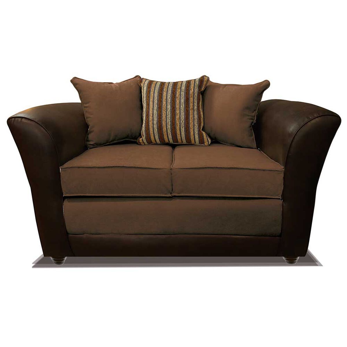 Juego de Living Elegant Detail Minesota Sofá 3 Cuerpos + Sofá 2 cuerpos + Sillón 1 Cuerpo Café