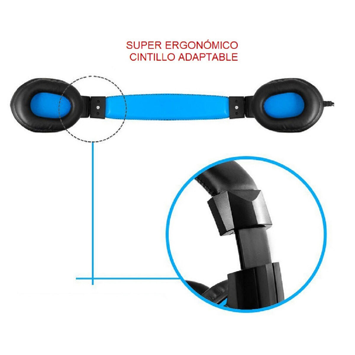 Audífonos Gamer Njoytech Azul 