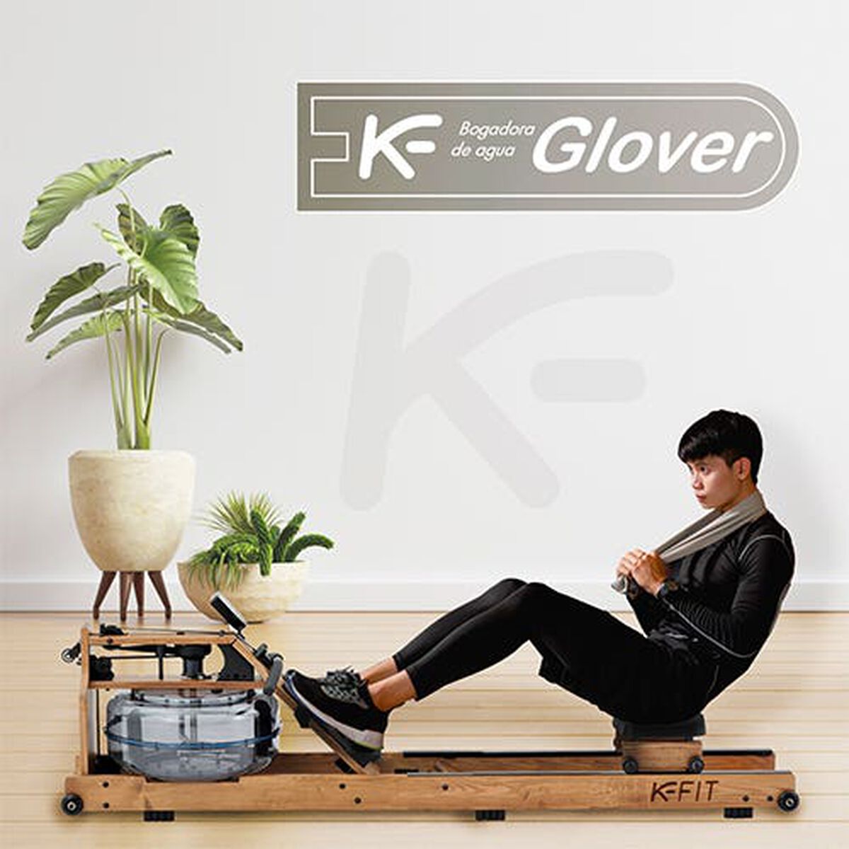 Maquina Remadora K-Fit Bogadora de Agua Glover R6048