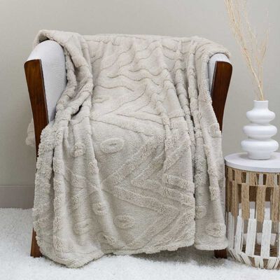 Manta Doral Chiporro Jacquard 127x152 cm Crudo