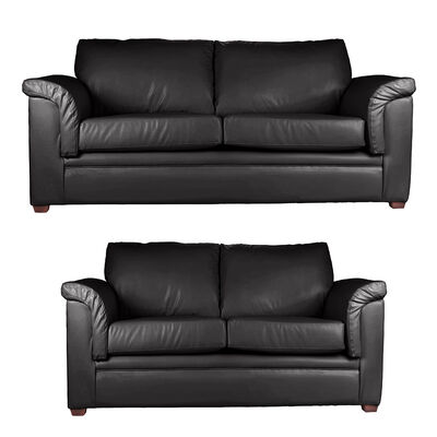 Juego de Living Latam Home Ancona 3 Cuerpos + Sofá 2 Cuerpos Negro