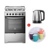 Combo Cocina a Gas Mademsa M 775 ST 4 Quemadores + Hervidor Eléctrico Mademsa MEK10 1,8 lts. + Set 4 Mugs Casanova Cerámica Multicolor
