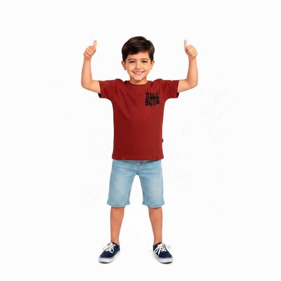 Polera Manga Corta de Algod&oacute;n Ni&ntilde;o Chess