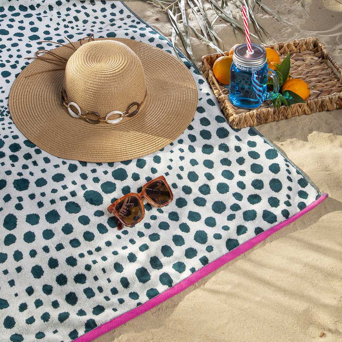 Toalla de Playa Jacquard Zibel Nusa 100 x 180 cm