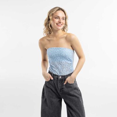 Body Strapless Encaje Mujer Icono