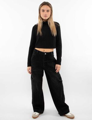 Imagen 2 del producto Sweate Crop Mujer Icono Negro