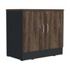 Combo Escritotio + Cajonera 2 Puertas TuHome Home Office Negro Soft-Co&ntilde;ac