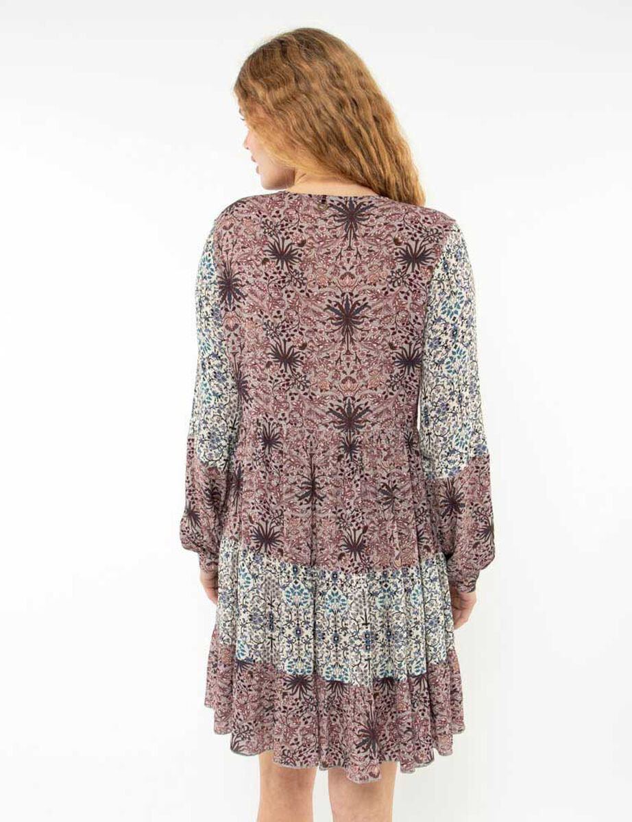 Vestido Corto Manga Larga Mujer Alma