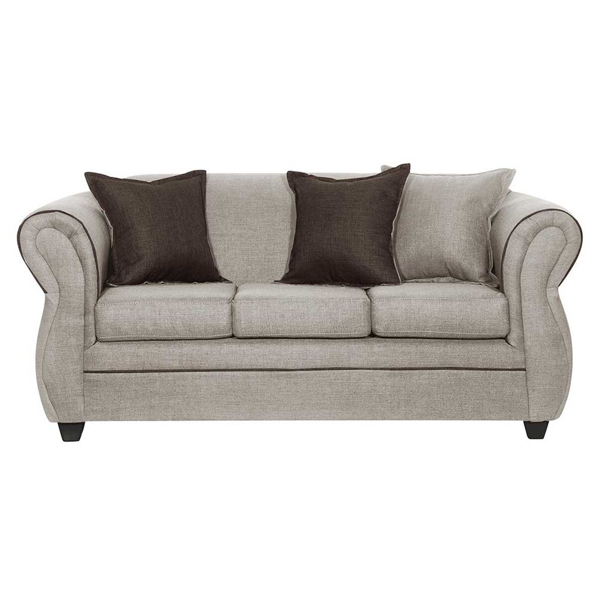 Juego de Living Black Factory Emili Sofá 3 Cuerpos + Dos Sillones 1 Cuerpo Beige