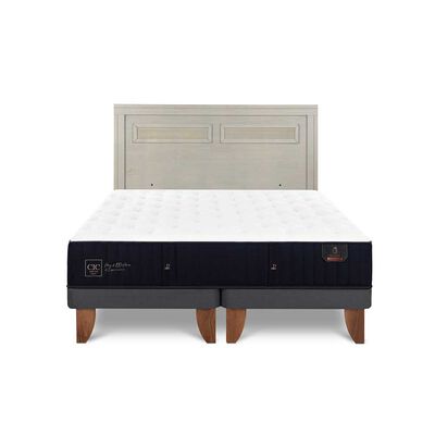 Imagen 1 del producto Cama Europea CIC Base Dividida 2 Plazas Premium + Respaldo Milan Alpino