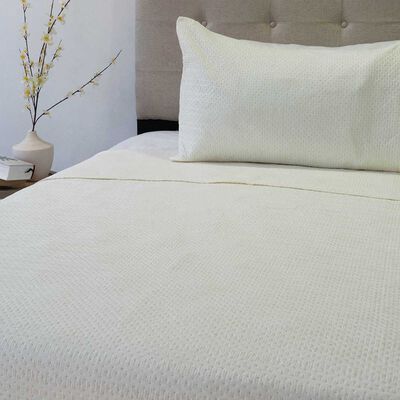 Imagen 2 del producto Quilt Doral 1,5 Plazas Liso Deluxe Crudo