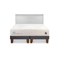 Cama Europea CIC Base Dividida King Cocopedic + Respaldo Miro Alpino