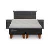 Cama Europea CIC Base Dividida 2 Plazas Hybrid Plus Infinity + Respaldo + 2 Veladores Dublin