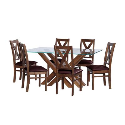 Juego de Comedor Latam Home Merida 6 Sillas Chocolate