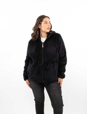 Imagen 1 del producto Polerón Peludo Mujer Extralindas Negro