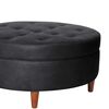 Pouf Latam Home Paris Cuero Kentucky Negro