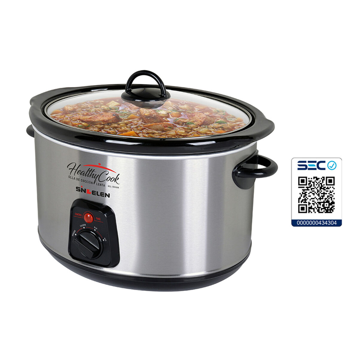 Olla de Cocción Lenta Sindelen OCL-5500IN 5,6 lts.