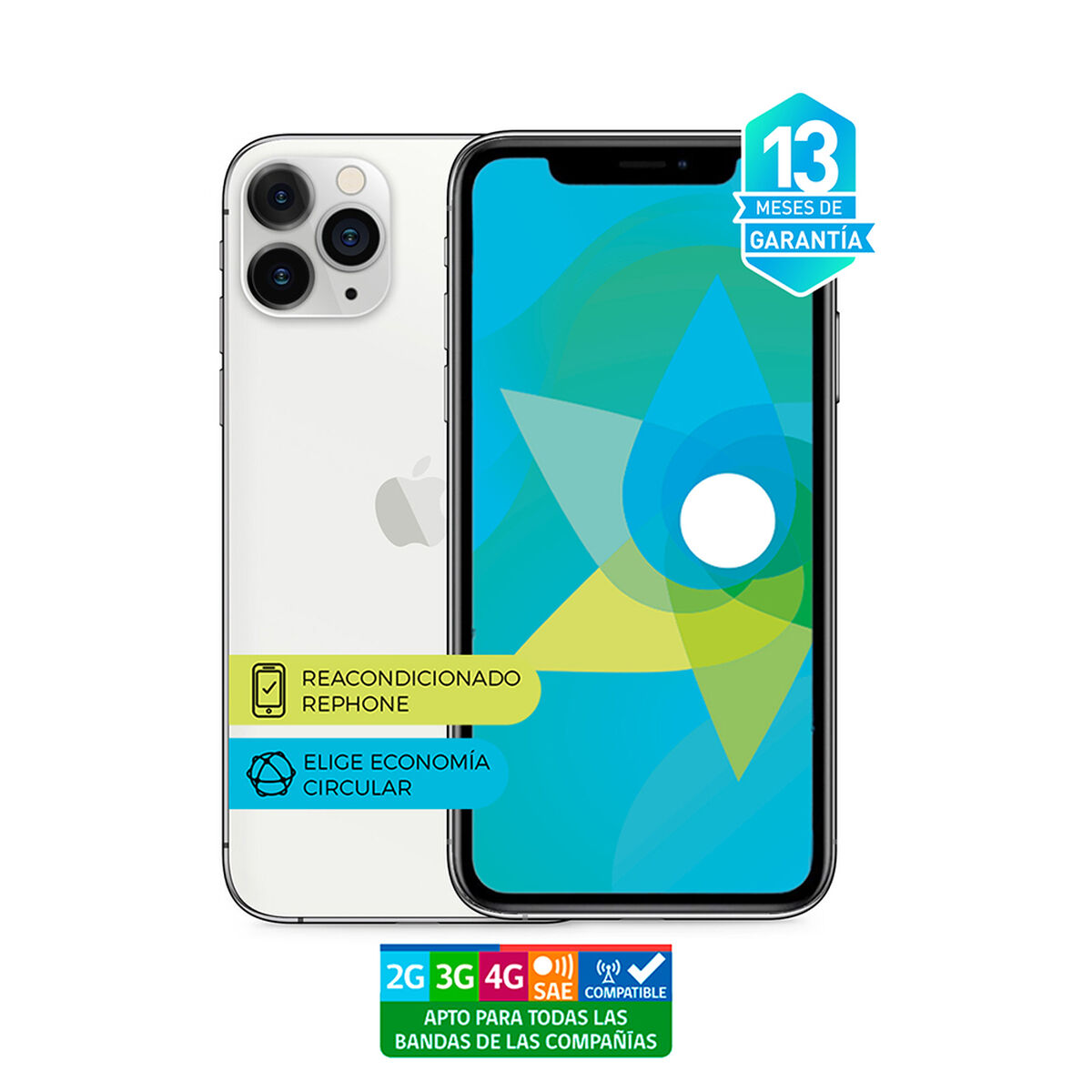 Celular Apple iPhone 11 Pro Max 64GB 6,5" Reacondicionado Plata Liberado
