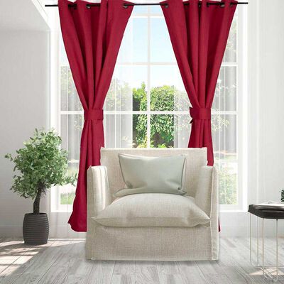 Set Cortinas Doral Amazon City  220 x 140 cm Rojo