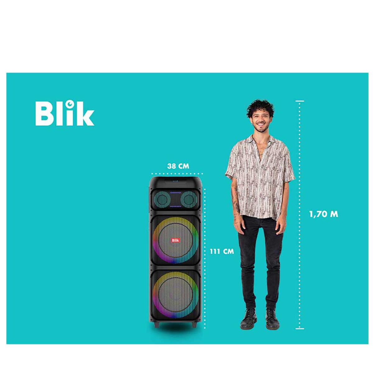 Parlante Bluetooth Blik Light Up 700 Negro