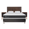 Box Spring CIC 2 Plazas New Ortopedic + Respaldo + 2 Veladores Baker + Almohada