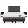 Cama Europea Flex 2 Plazas Majesty + 1 Respaldo + 2 Veladores