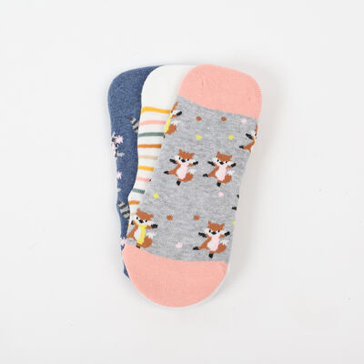 Imagen 1 del producto Pack 3 Unidades Calcetin Mujer Invisible de Algodón Icono Surtido