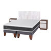 Cama Europea CIC Base Dividida 2 Plazas Ortopedic + Respaldo + 2 Veladores