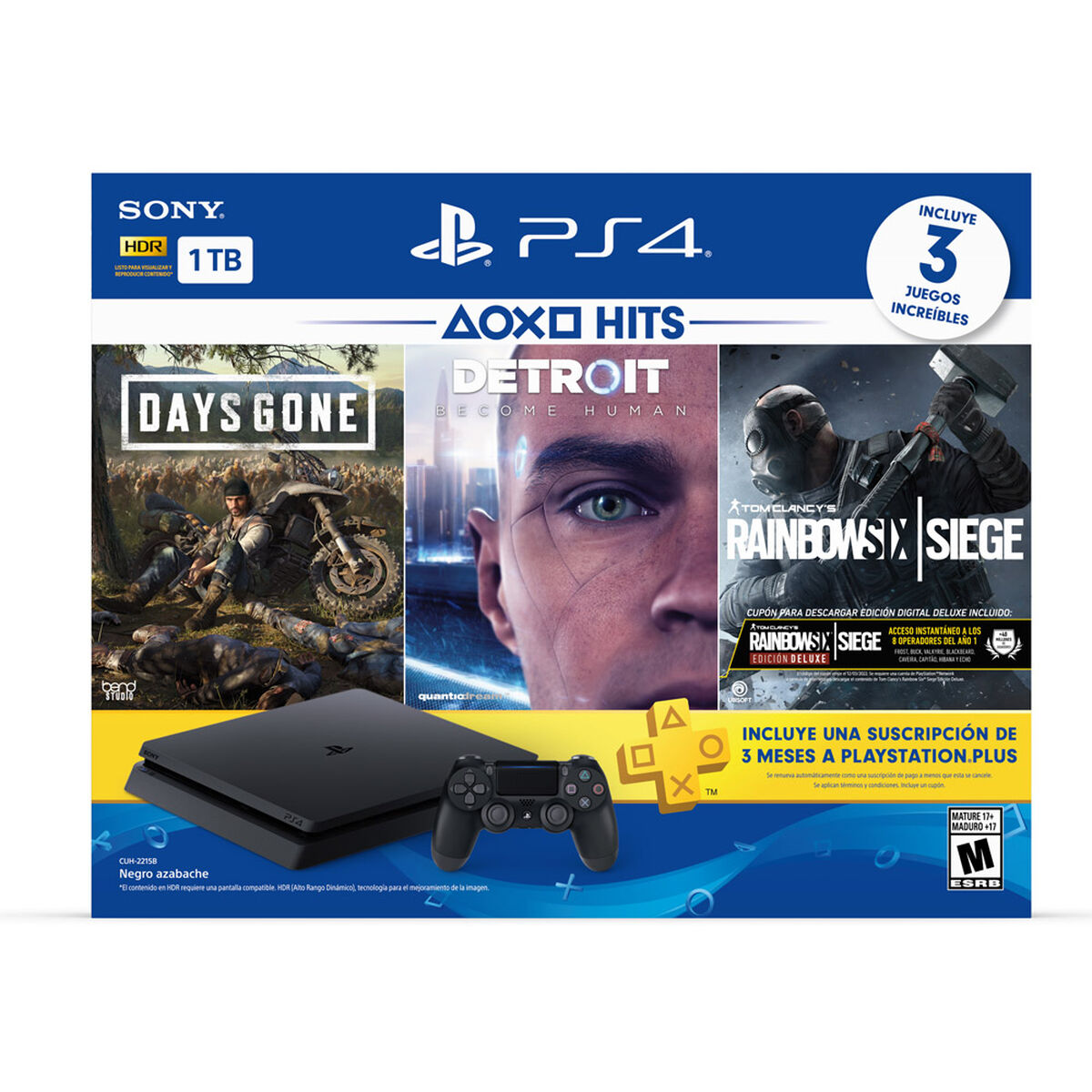 Consola PS4 Hits Bundle 5 1TB + 3 Juegos