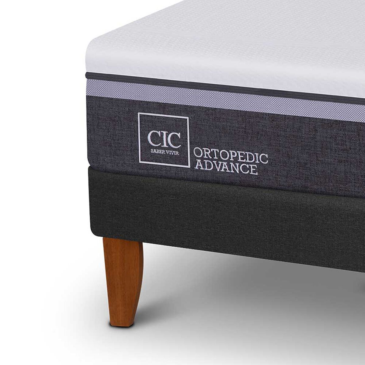 Cama Europea CIC 1,5 Plazas Ortopedic Advance + Plumón