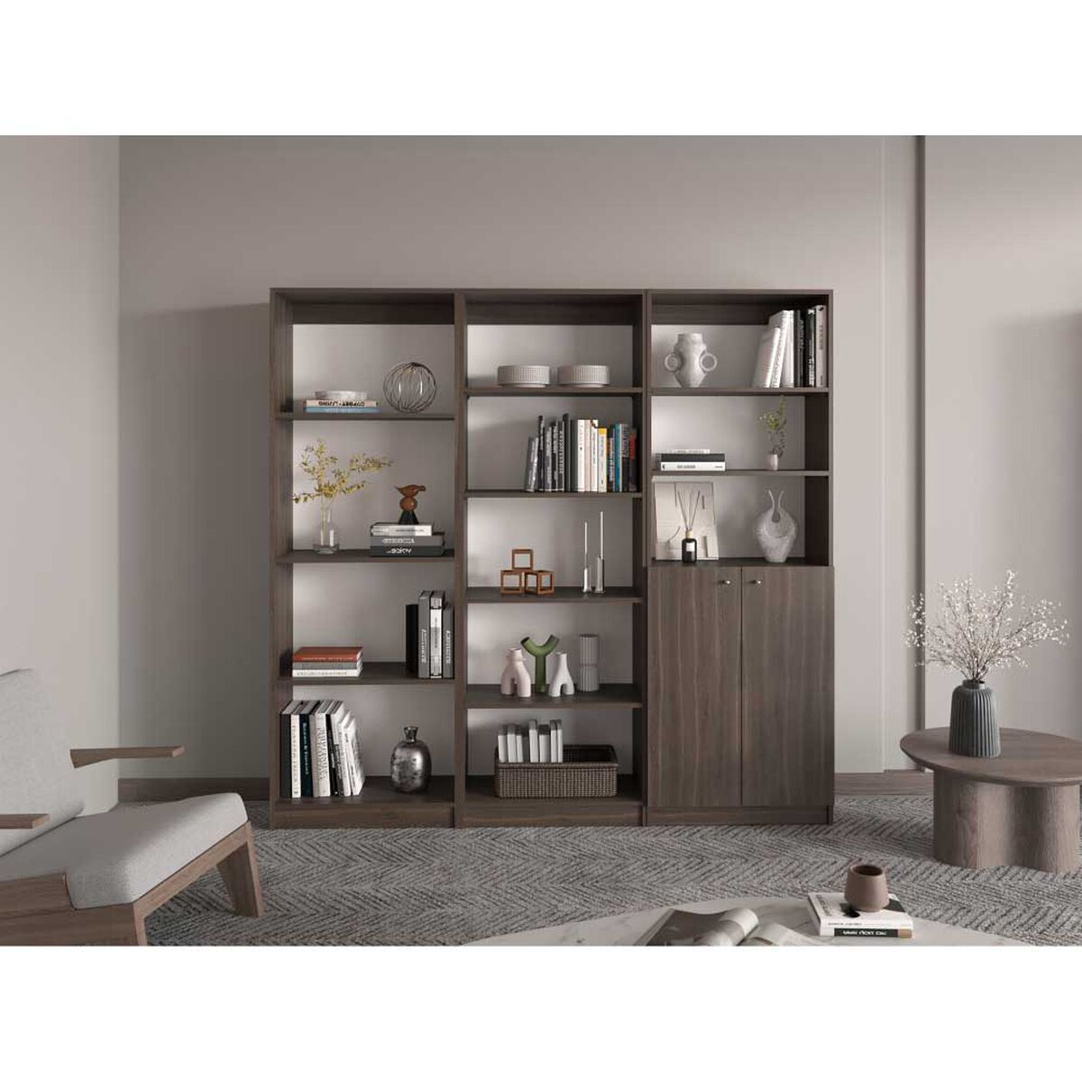 Set 3 Estantes Tuhome Home E 2 Puertas Milan