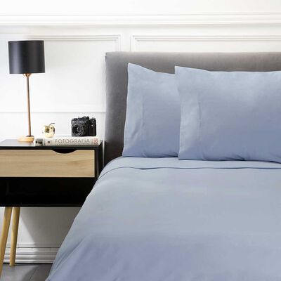 Imagen 1 del producto Juego De Sábanas Microfleece Zibel 2 Plazas Azul, Coral