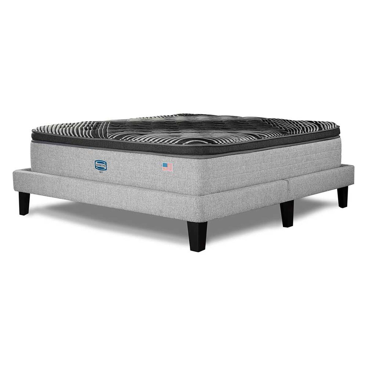 Cama Europea Simmons 2 Plazas Sky 210 cm