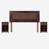 Cama Europea Rosen Base Dividida 2 Plazas Pratta + Respaldo + 2 Veladores Rachel