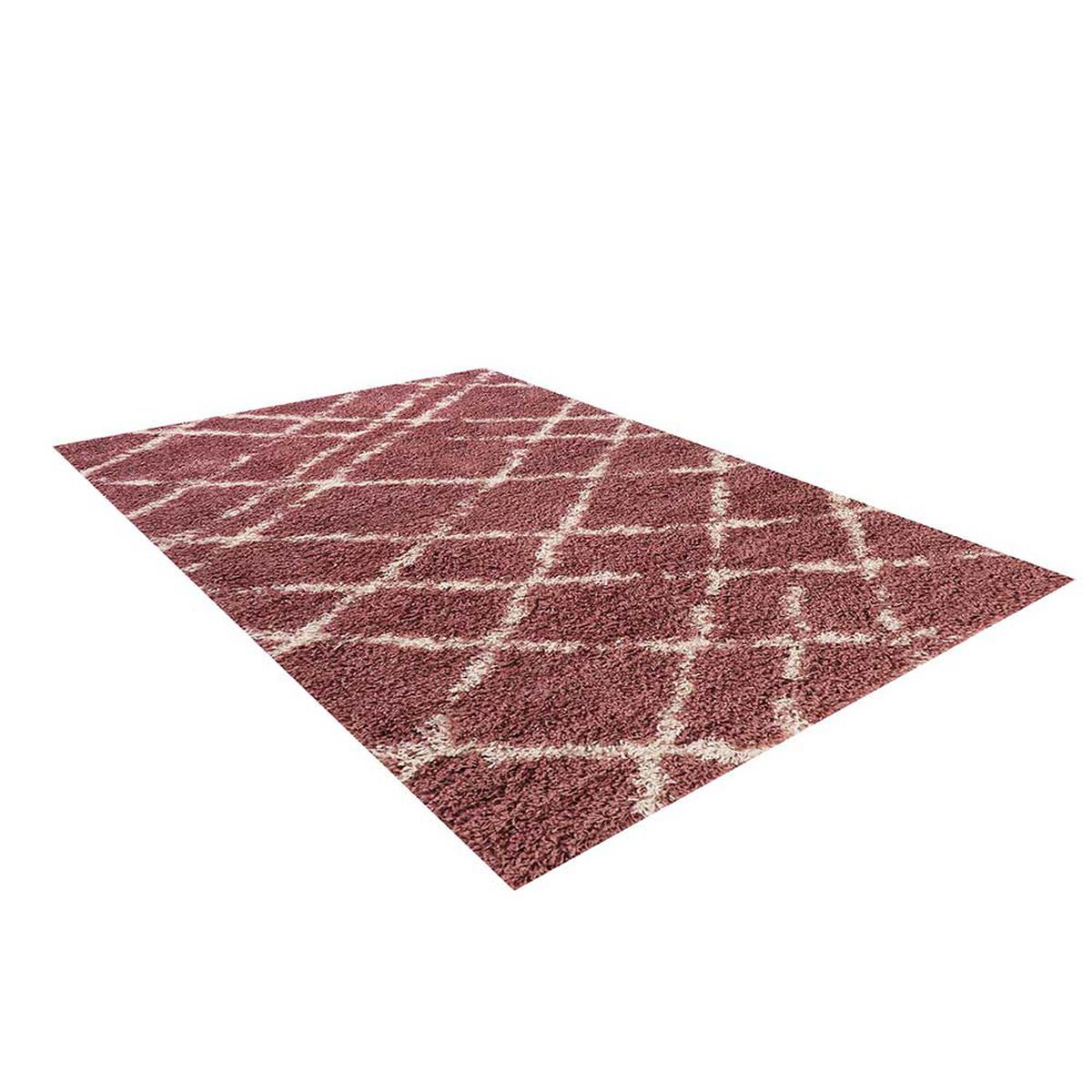 Alfombra Dib Shaggy Design 180 x 275 cm Rosa