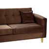 Juego de Living Bodevir New Retro Felpa 01 Sofá 3 Cuerpos + Dos Pouf 1 Cuerpo Chocolate 