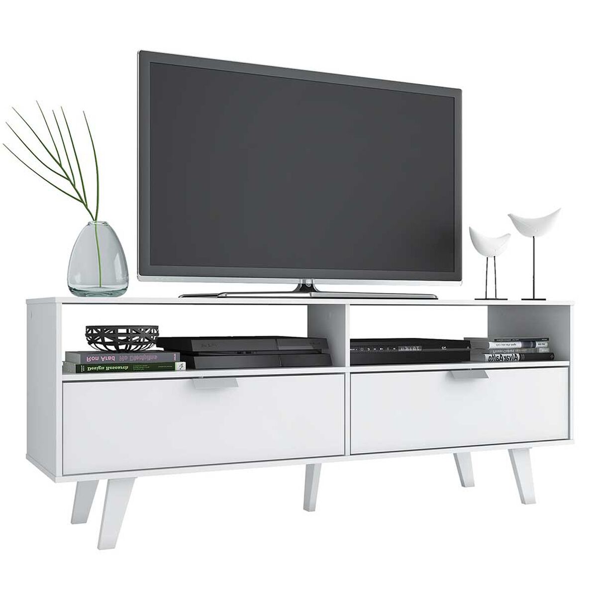 Rack TV Vekkahome Oslo Hasta 55" Blanco