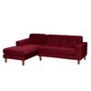 Sofá Seccional Izquierdo Latam Home Salermo Tela Velvet 3 Cuerpos Burdeo