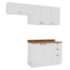 Kit Cocina Modular Royal Vekkahome 6 Puertas 3 Cajones Blanca