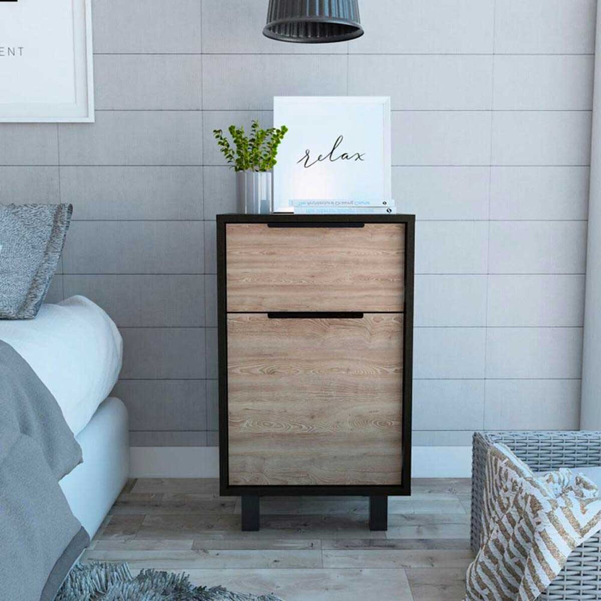 Velador TuHome Kaia 1 Caj&oacute;n Wengue/Miel