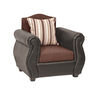 Juego de Living Innovamuebles Azucena Sofá 3 Cuerpos + Dos Sillones 1 Cuerpo Chocolate 