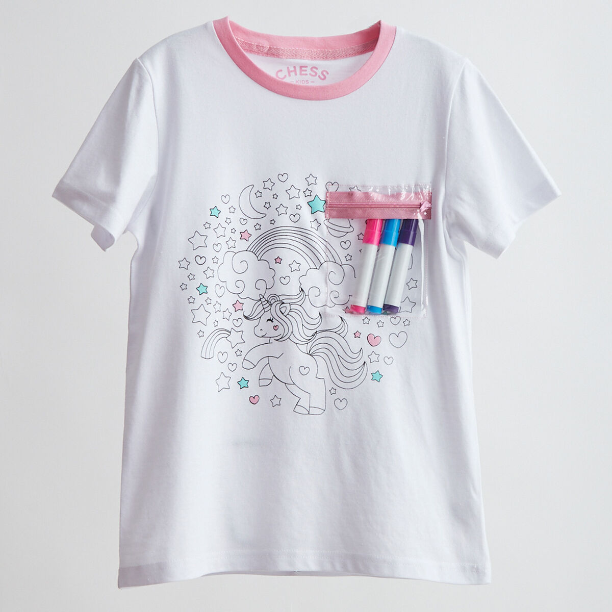 Polera para Pintar Niña Chess