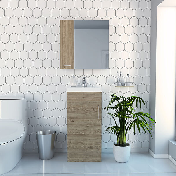 Combo Gabinete Bath 300 + Mueble Lavamanos Madrid TuHome