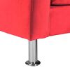 Sofá Bodevir Retro Felpa 12 3 Cuerpos Rojo
