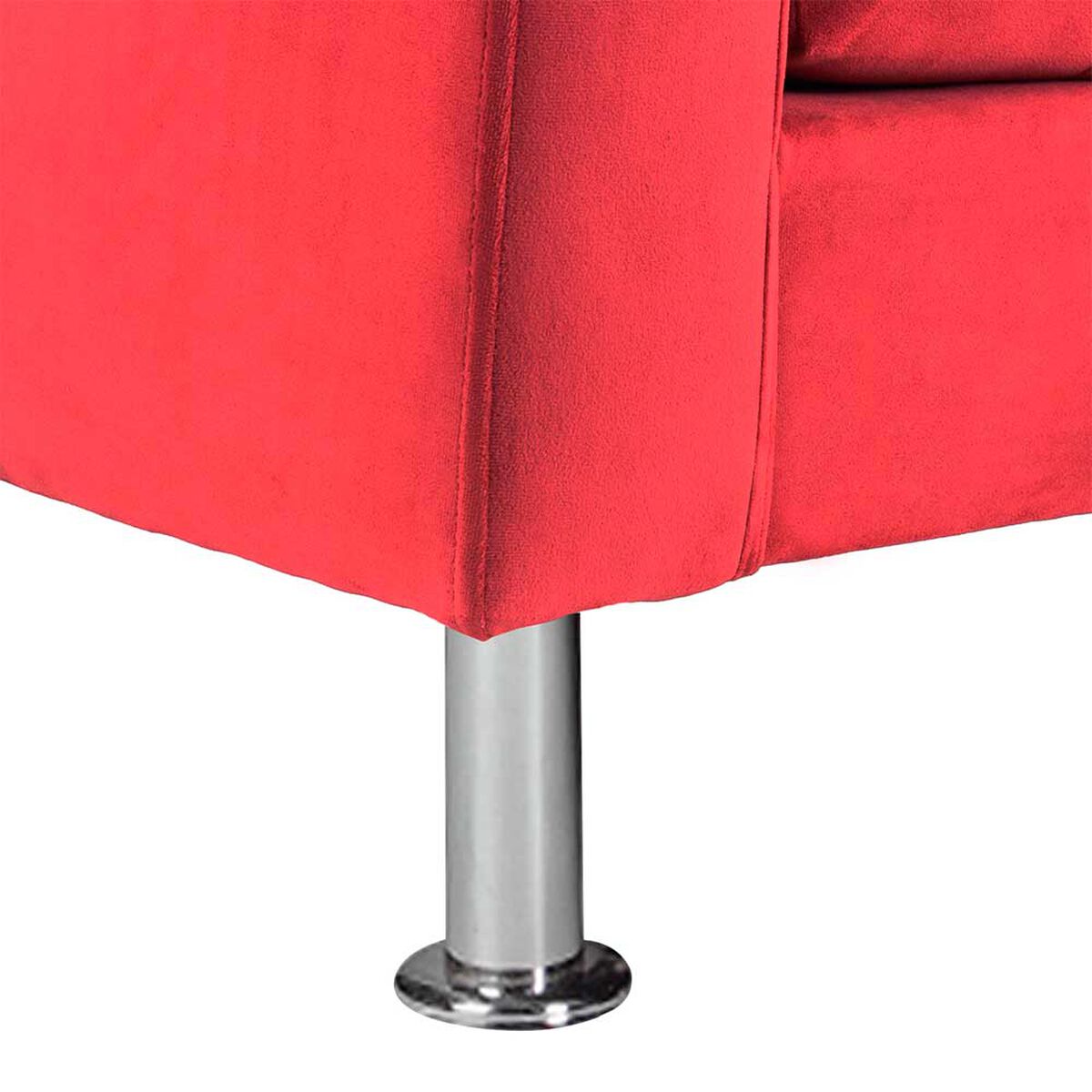Sofá Bodevir Retro Felpa 12 3 Cuerpos Rojo