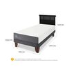 Cama Europea CIC 1,5 Plazas Smart + Respaldo Dublin Negro