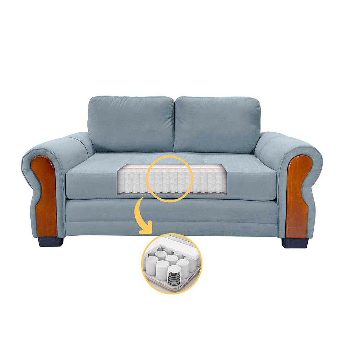 Sof&aacute; Living Factory Oregon 2 Cuerpos Beige