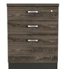 Mueble Archivador TuHome Home Office 3 Cajones Negro Soft Coñac