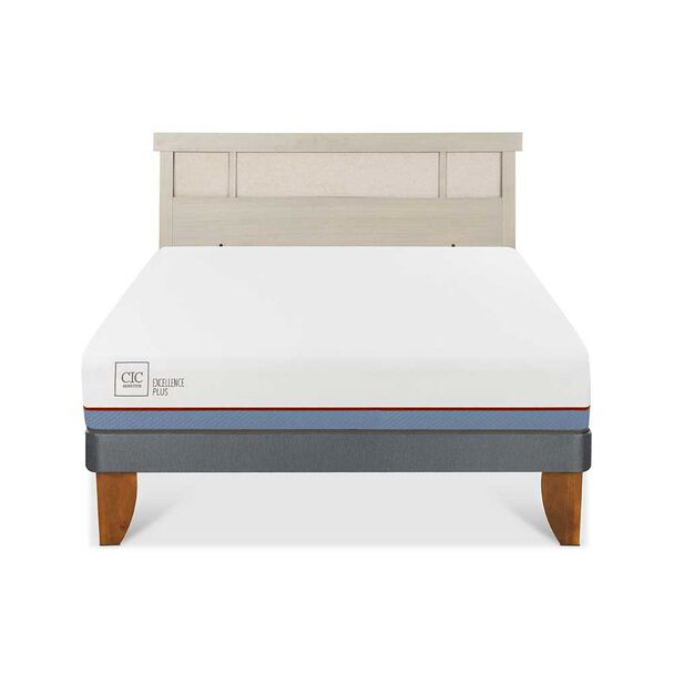 Cama Europea CIC 2 Plazas Excellence Plus + Respaldo Dublin Alpino