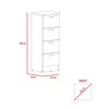 Mueble Archivador TuHome Home Office 1 Puerta 4 Cajones Negro Soft Coñac
